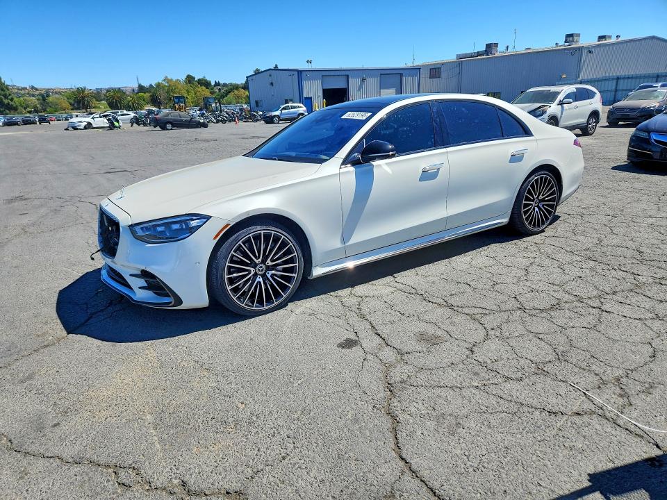 2023 Mercedes-benz S-klasse VIN W1K6G6DB8PA180679 COPART salvage auction — FRONT END, Ca - Salvage Certificate, sold $32,750 on 2026-07-31 (photo 1)