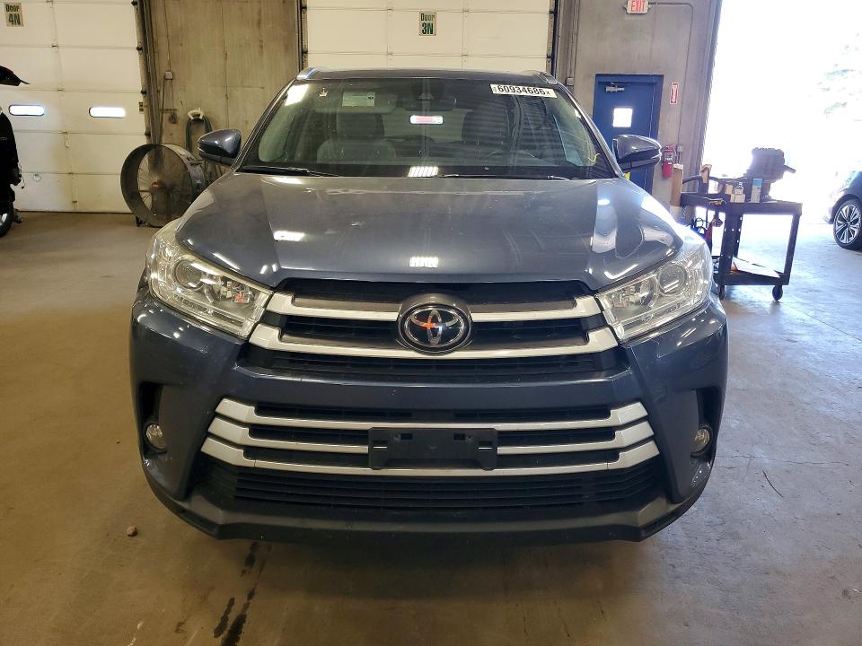 2019 Toyota Highlander VIN 5TDJZRFHXKS708977 COPART salvage auction — HAIL, Mn - Cert Of Title-Salvage, sold $5,900 on 2026-07-28 (photo 5)