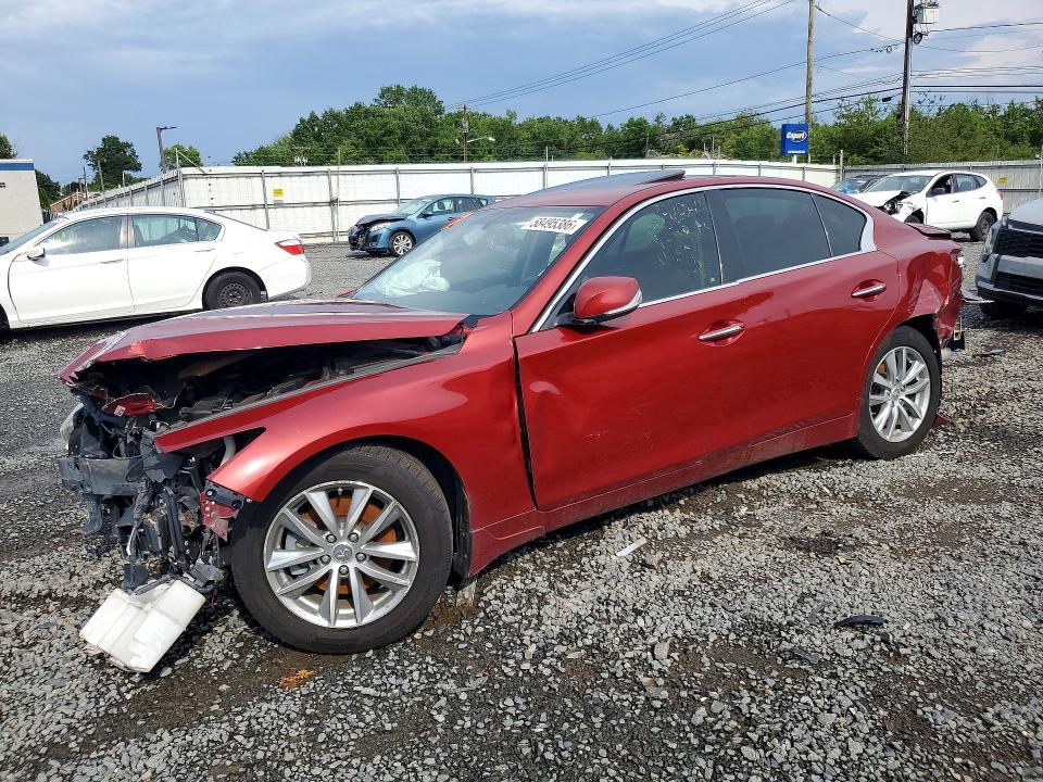 2015 Infiniti Q50 VIN JN1BV7AP4FM348483 COPART salvage auction — FRONT END, Nj - Cert Of Title-Salvage, sold $375 on 2026-07-31 (photo 1)