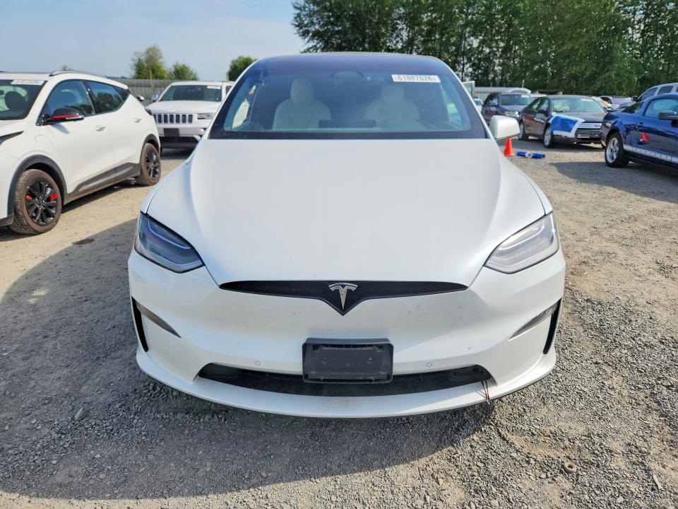 2022 Tesla Model x VIN 7SAXCAE5XNF358234 COPART salvage auction — SIDE, WA - CERT OF OWNERSHIP-REBUILT, sold $17,400 on 2026-07-27 (photo 5)