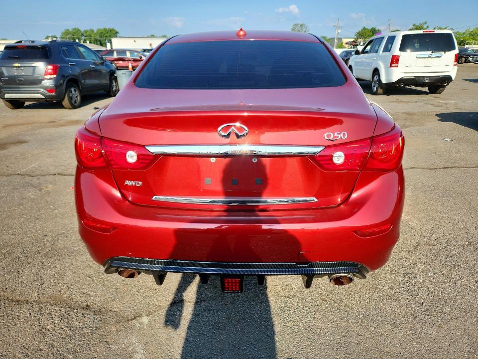 2015 Infiniti Q50 VIN JN1BV7AR2FM398803 COPART salvage auction — FRONT END, Ct - Cert Of Title-Salvage, sold $1,600 on 2026-07-31 (photo 6)
