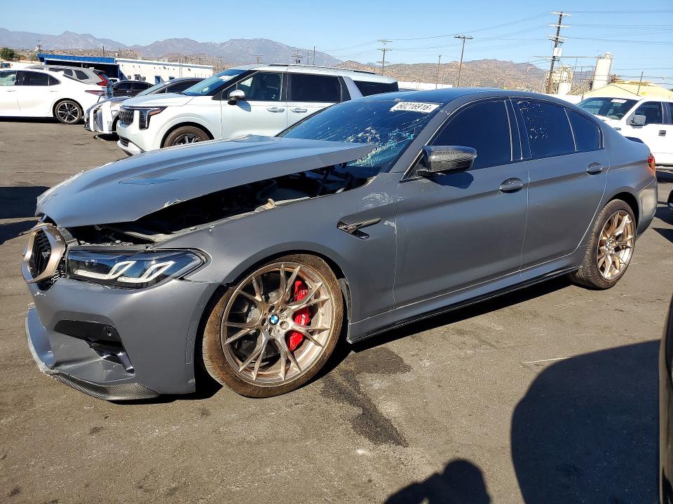 2022 BMW M5 VIN WBS73CH06NCJ05135 COPART salvage auction — FRONT END, Ca - Salvage Certificate, sold $42,250 on 2026-07-29 (photo 1)