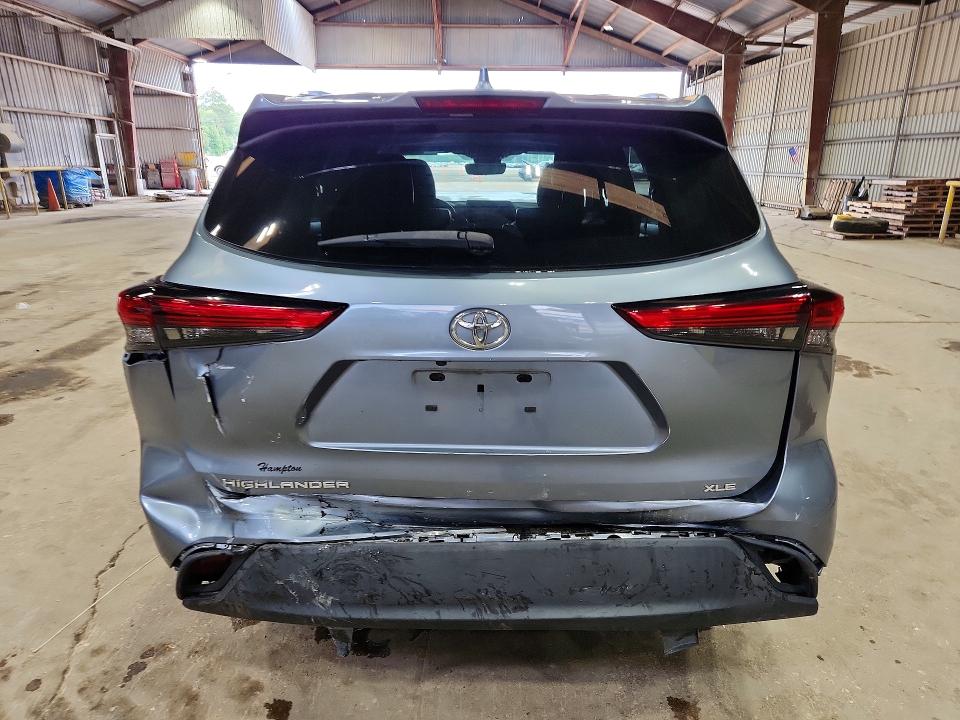 2021 Toyota Highlander VIN 5TDGZRAH2MS074665 COPART salvage auction — REAR END, La - Cert Of Title-Salvage, sold $1,750 on 2026-07-21 (photo 6)
