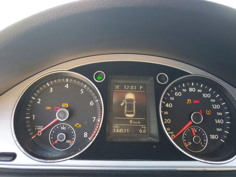 2013 Volkswagen Passat cc VIN WVWBP7AN4DE508486 COPART salvage auction — MECHANICAL, Sc - Cert Of Title-Salvage, sold $300 on 2026-07-31 (photo 9)