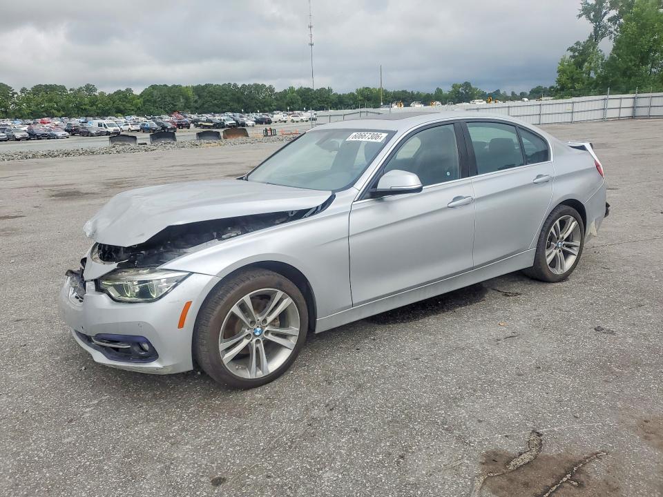 2017 BMW 3er VIN WBA8B9G38HNU54624 COPART salvage auction — FRONT END, Nc - Dealer Only Salvage Title, sold $2,500 on 2026-07-28 (photo 1)