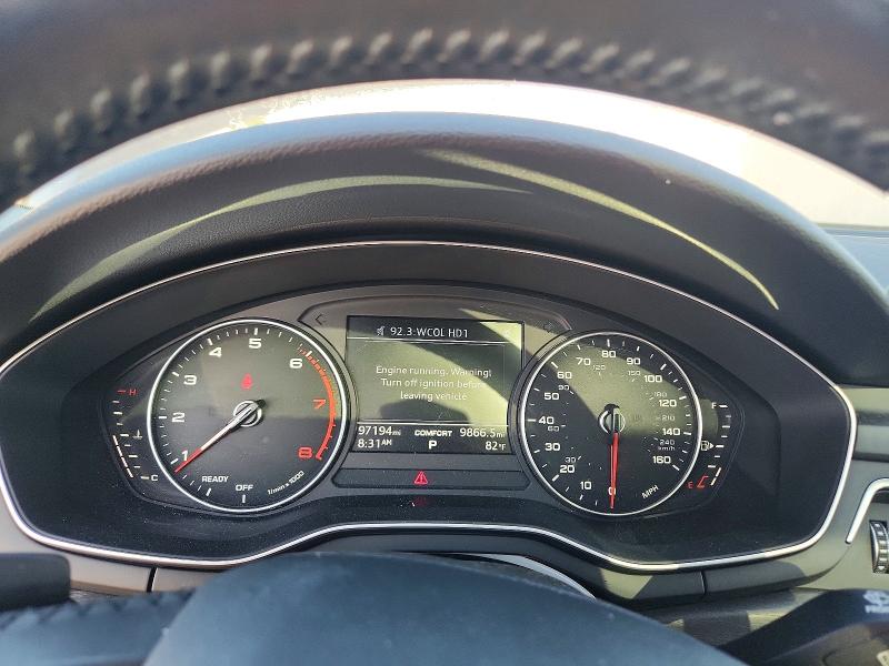 2017 Audi A4 VIN WA17NAF48HA091292 COPART salvage auction — SIDE, Oh - Cert Of Title-Salvage, sold $4,450 on 2026-07-14 (photo 9)