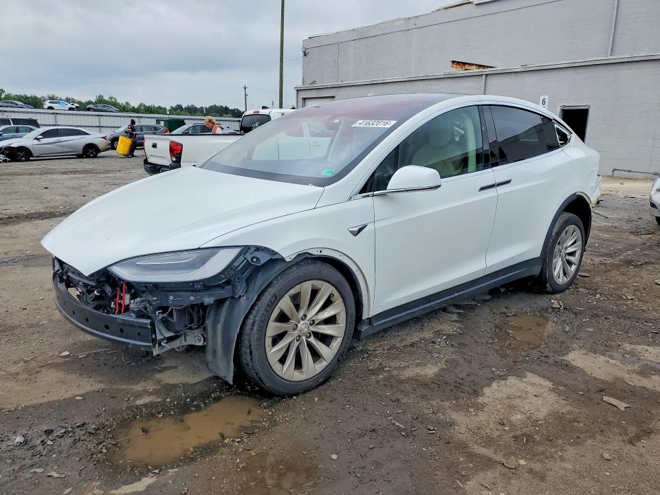 2017 Tesla Model x VIN 5YJXCDE25HF044418 COPART salvage auction — REAR END, Va - Cert Of Title - Salvage, sold $2,350 on 2026-07-22 (photo 1)