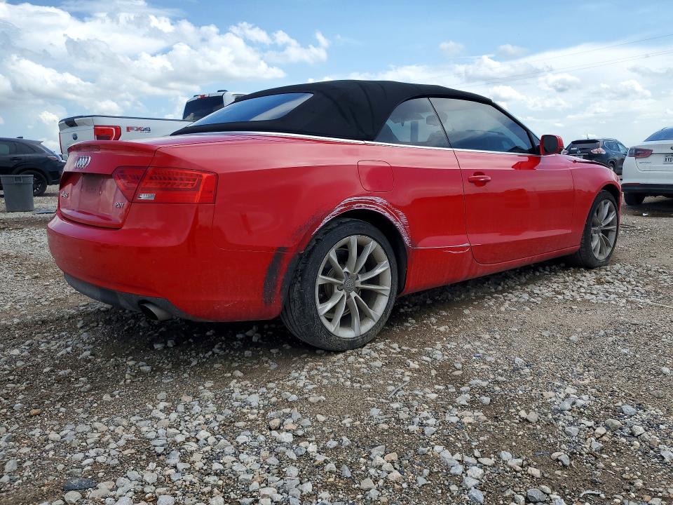 2013 Audi A5 VIN WAUTFAFH7DN007550 COPART salvage auction — FRONT END, Tx - Salvage Vehicle Title, sold $200 on 2026-07-30 (photo 3)