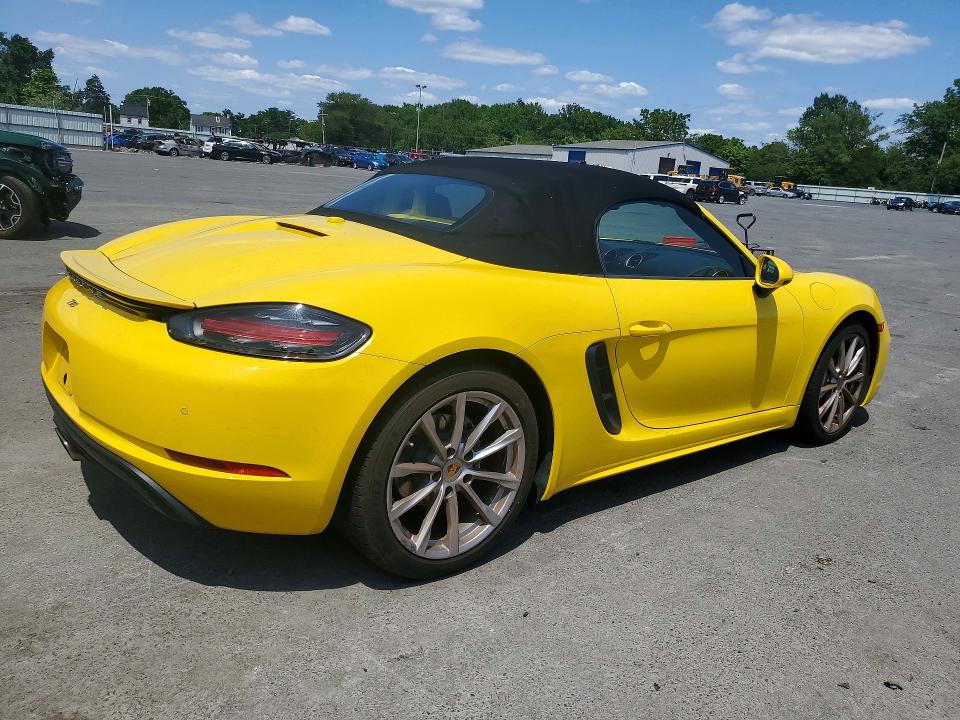 2018 Porsche Boxster VIN WP0CA2A89JS211116 COPART salvage auction — WATER/FLOOD, Nj - Cert Of Title-Salvage Flood, sold $26,700 on 2026-08-07 (photo 3)