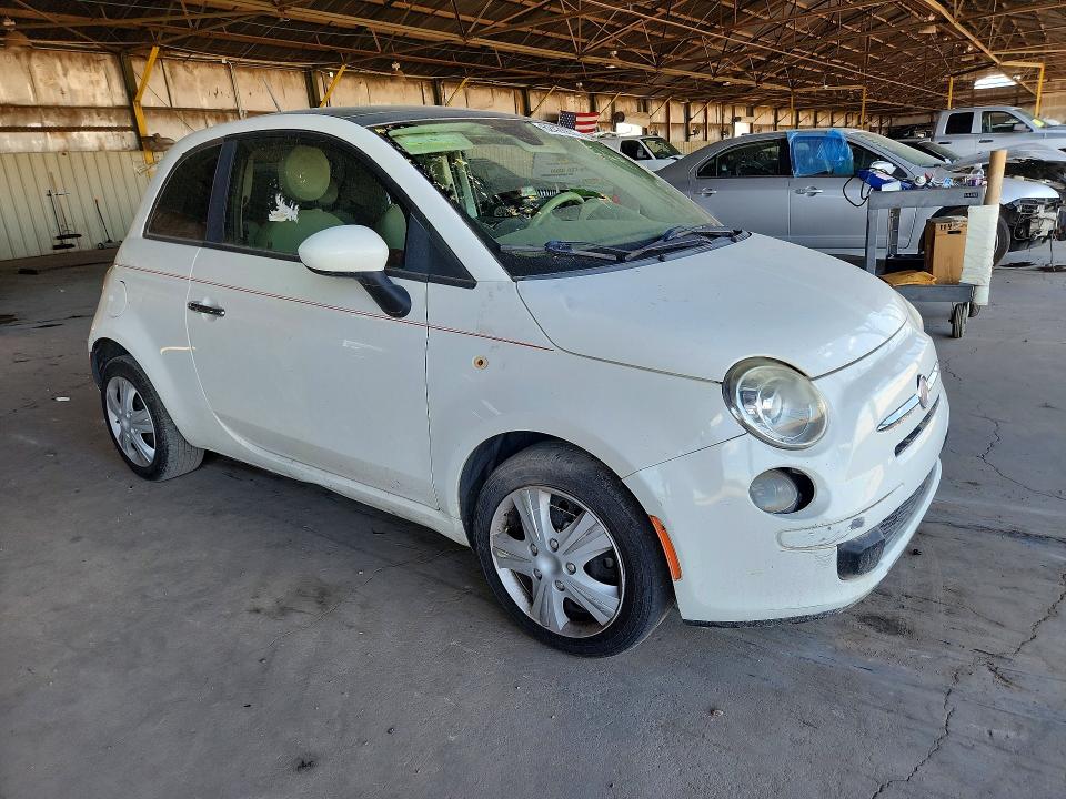 2012 Fiat 500 VIN 3C3CFFAR3CT343649 COPART salvage auction — NORMAL WEAR, AZ - CERTIFICATE OF TITLE, sold $475 on 2026-07-29 (photo 4)