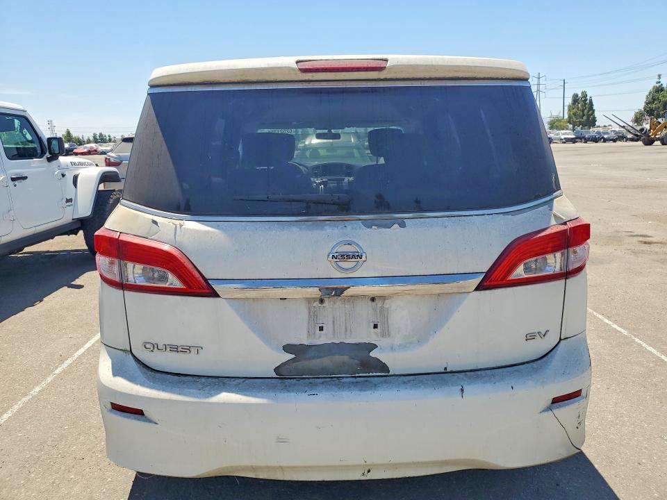 2012 Nissan Quest VIN JN8AE2KP1C9049174 COPART salvage auction — NORMAL WEAR, Ca - Dis/Dlr/Exp Only Clean Title, sold $150 on 2026-07-28 (photo 6)