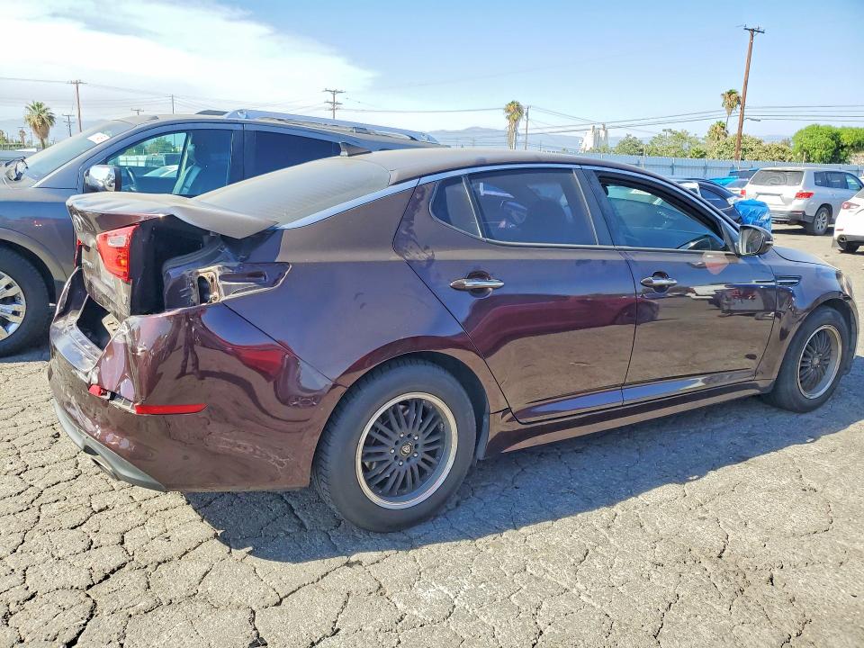 2015 Kia Optima VIN 5XXGM4A71FG376686 COPART salvage auction — REAR END, Ca - Salvage Certificate, sold $925 on 2026-07-20 (photo 3)
