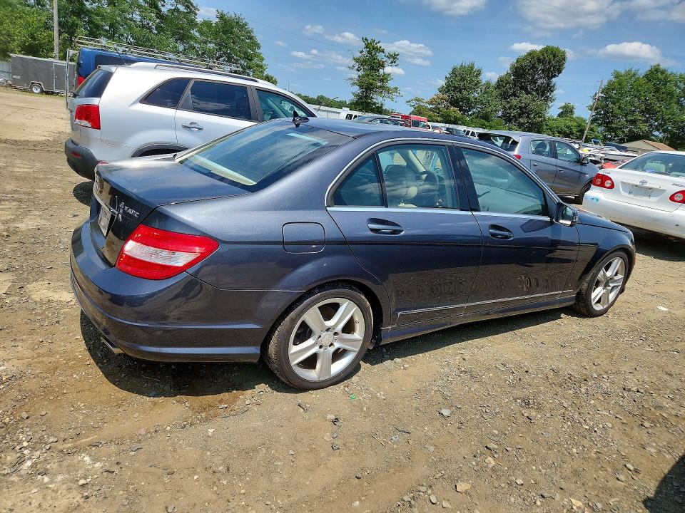 2011 Mercedes-benz C class VIN WDDGF8BB6BR175819 COPART salvage auction — NORMAL WEAR, Nj - Certificate Of Title, sold $775 on 2026-08-03 (photo 3)