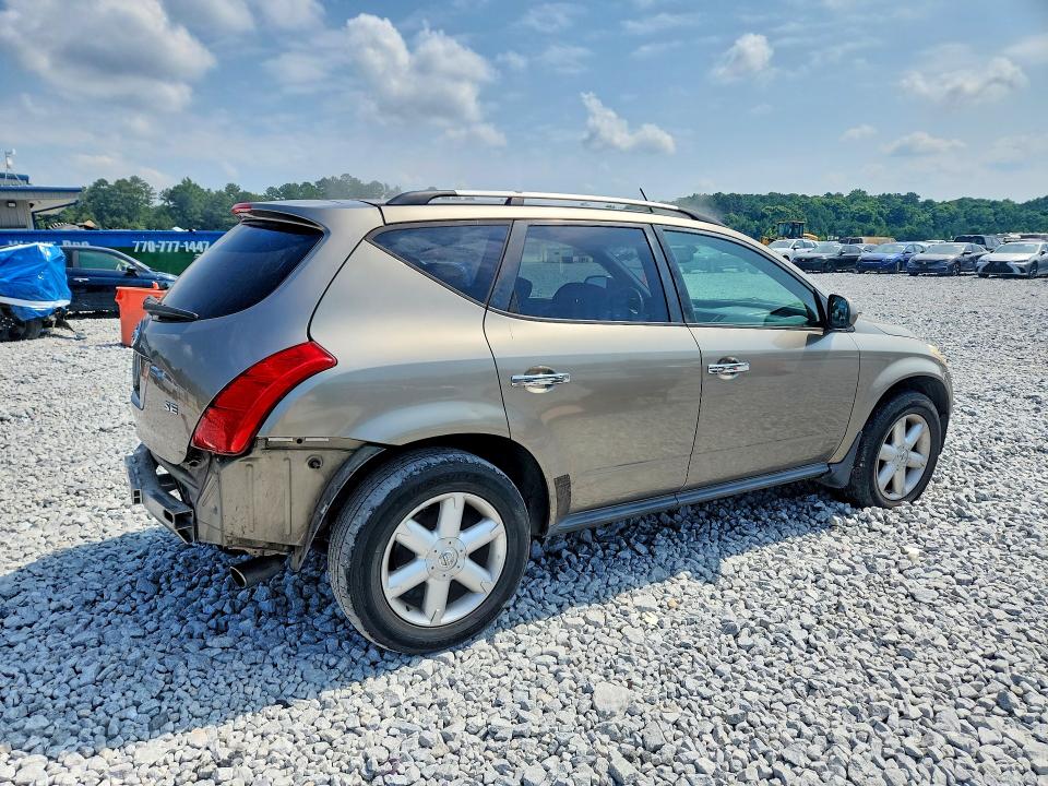 2003 Nissan Murano VIN JN8AZ08T73W107013 COPART salvage auction — REAR END, Ga - Cert Of Title-Salvage, sold $275 on 2026-07-28 (photo 3)