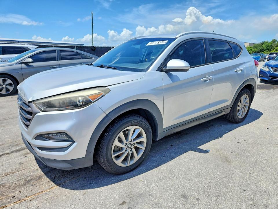 2016 Hyundai Tucson VIN KM8J33A40GU137825 COPART salvage auction — FRONT END, Fl - Certificate Of Title, sold $70 on 2026-07-28 (photo 1)