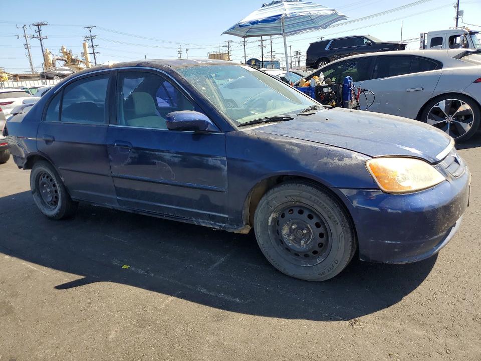 2001 Honda Civic VIN JHMES26721S001221 COPART salvage auction — REAR END, CA - SALVAGE CERTIFICATE, sold $225 on 2026-07-13 (photo 4)