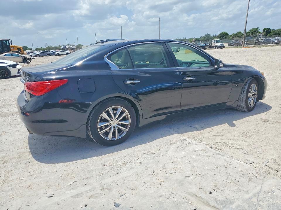2014 Infiniti Q50 VIN JN1BV7APXEM674349 COPART salvage auction — FRONT END, FL - CERTIFICATE OF TITLE, sold $700 on 2026-07-28 (photo 3)