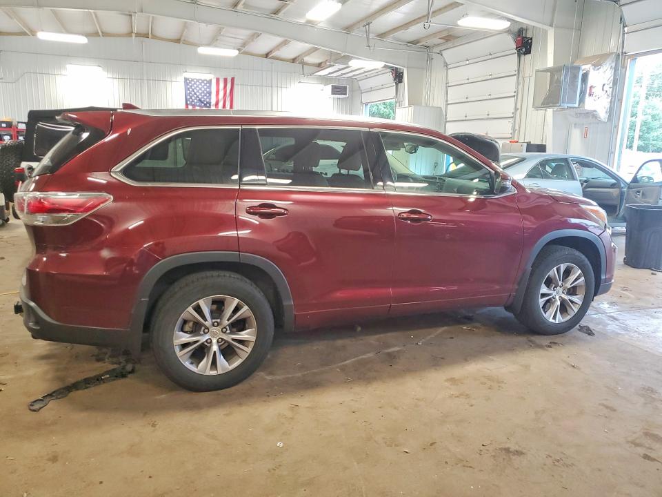 2015 Toyota Highlander VIN 5TDJKRFH0FS092278 COPART salvage auction — REAR END, Mn - Cert Of Title-Salvage, sold $9,000 on 2026-07-09 (photo 3)