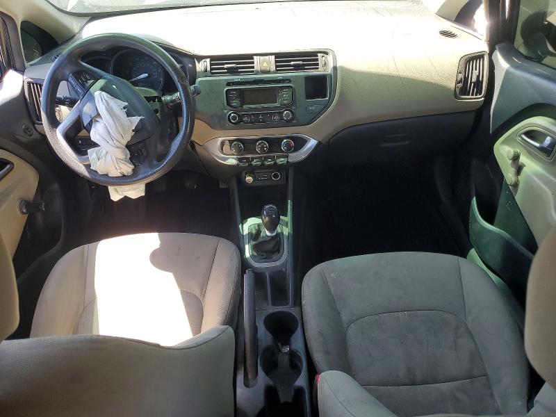 2015 Kia Rio VIN KNADM5A35F6494175 COPART salvage auction — FRONT END, Ca - Salvage Certificate, sold $250 on 2026-07-29 (photo 8)