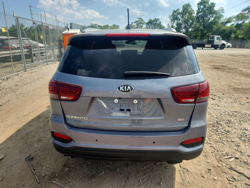 2020 Kia Sorento VIN 5XYPGDA36LG641467 COPART salvage auction — FRONT END, Wv - Certificate Of Title, sold $4,500 on 2026-07-30 (photo 6)