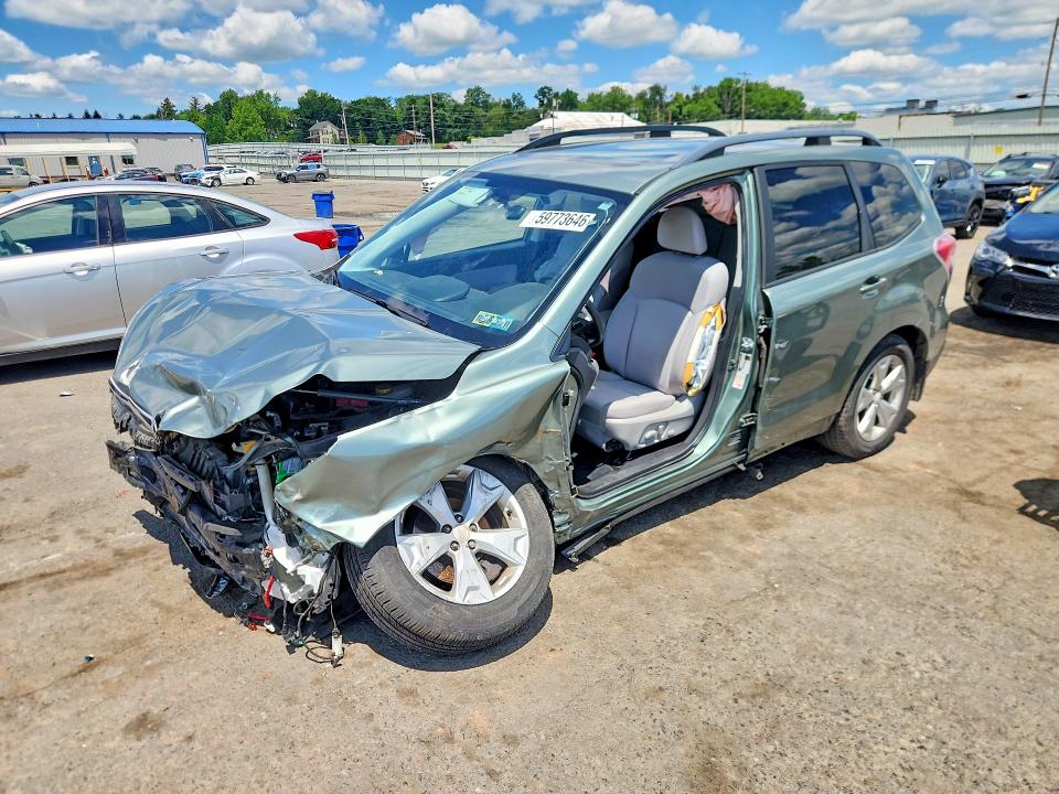 2016 Subaru Forester VIN JF2SJAFC5GH452620 COPART salvage auction — FRONT END, Pa - Certificate Of Salvage, sold $400 on 2026-07-31 (photo 1)