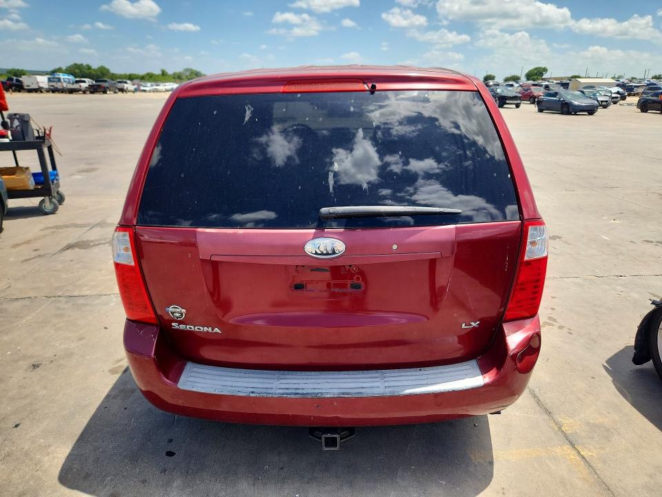 2006 Kia SEDONA VIN KNDMB233X66038693 COPART salvage auction — NORMAL WEAR, TX - CERTIFICATE OF TITLE, sold $675 on 2026-07-09 (photo 6)