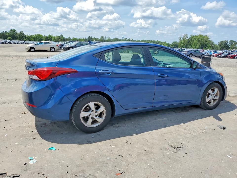 2015 Hyundai Elantra VIN KMHDH4AEXFU353645 COPART salvage auction — SIDE, Salvage Title, sold $2,150 on 2026-07-22 (photo 3)