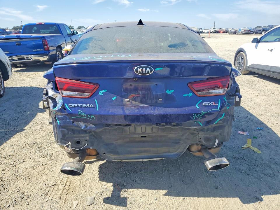 2019 Kia Optima VIN 5XXGV4L27KG292414 COPART salvage auction — REAR END, Ca - Salvage Certificate, sold $3,200 on 2026-07-09 (photo 6)