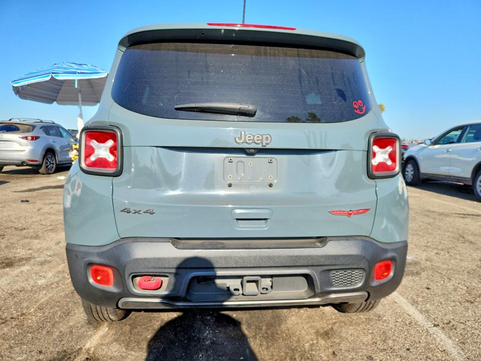 2018 Jeep Renegade VIN ZACCJBCB4JPJ00355 COPART salvage auction — FRONT END, Ca - Salvage Certificate, sold $80 on 2026-07-28 (photo 6)