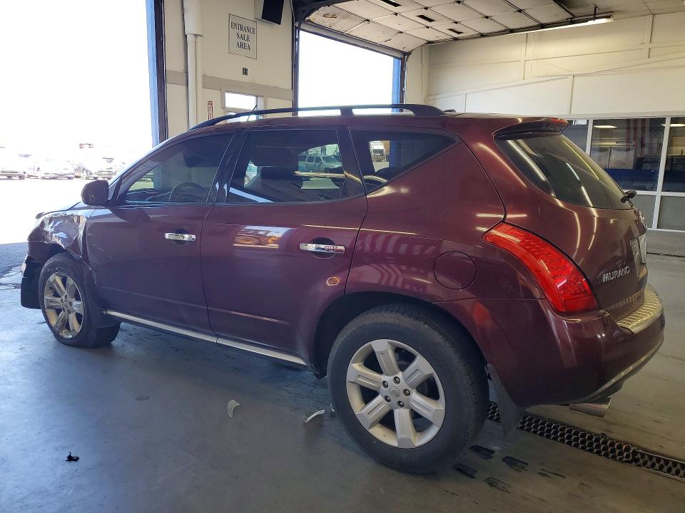 2006 Nissan Murano VIN JN8AZ08W06W530871 COPART salvage auction — FRONT END, WA - BILL OF SALE, sold $250 on 2026-07-24 (photo 2)