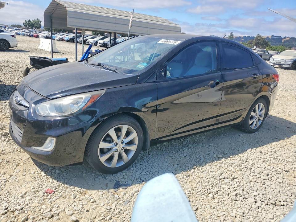 2013 Hyundai VIN KMHCU4AE1DU581263 COPART salvage auction — VANDALISM, Ca - Salvage Certificate, sold $650 on 2026-07-14 (photo 1)