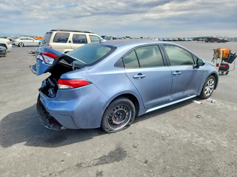 2020 Toyota Corolla VIN JTDEPRAE0LJ047205 COPART salvage auction — REAR END, Ca - Salvage Certificate, sold $3,350 on 2026-07-22 (photo 3)