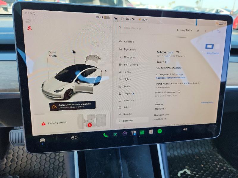 2019 Tesla Model 3 VIN 5YJ3E1EA4KF401402 COPART salvage auction — REAR END, Salvage Title, sold $6,200 on 2026-07-31 (photo 9)