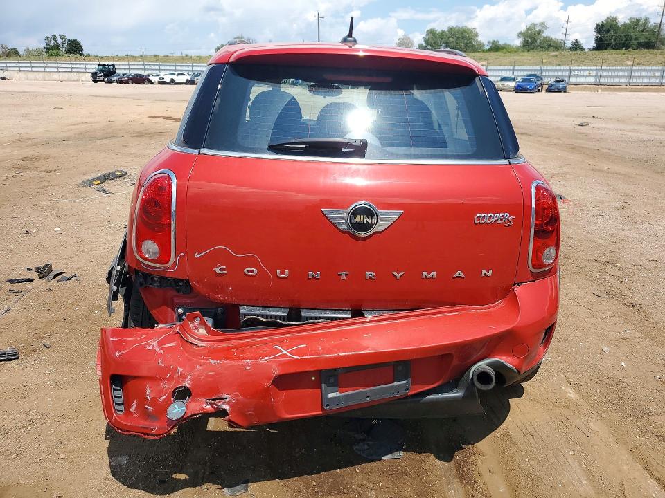 2013 Mini Cooper VIN WMWZC5C59DWP34073 COPART salvage auction — REAR END, CO - SALVAGE TITLE (P), sold $1,150 on 2026-08-17 (photo 6)