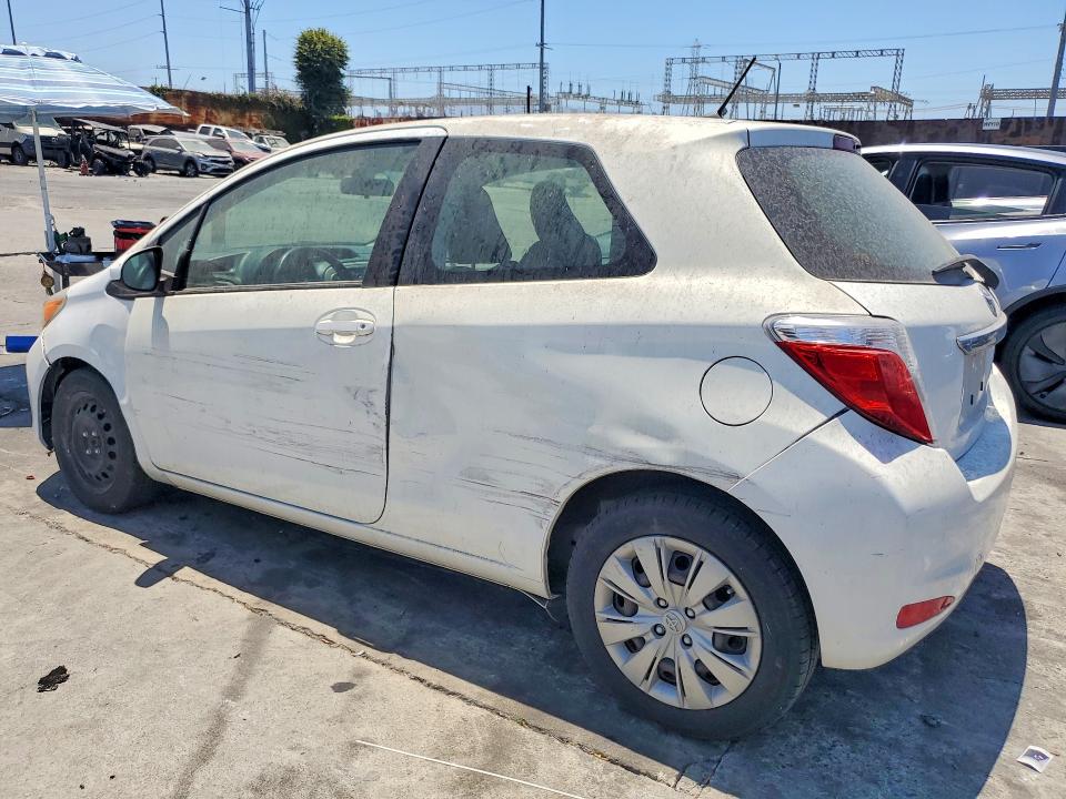 2012 Toyota Yaris VIN JTDJTUD37CD507014 COPART salvage auction — SIDE, CA - DIS/DLR/EXP LIEN PAPERS-SALV, sold $550 on 2026-07-22 (photo 2)