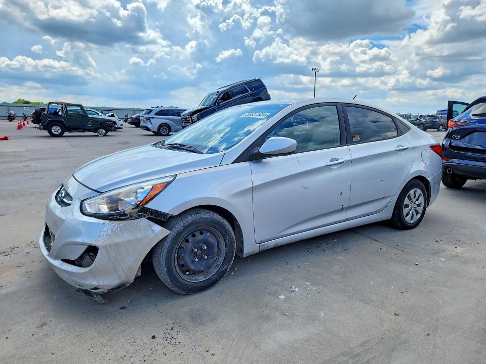 2017 Hyundai Accent VIN KMHCT4AE7HU286516 COPART salvage auction — FRONT END, Tx - Certificate Of Title (P), sold $750 on 2026-07-30 (photo 1)