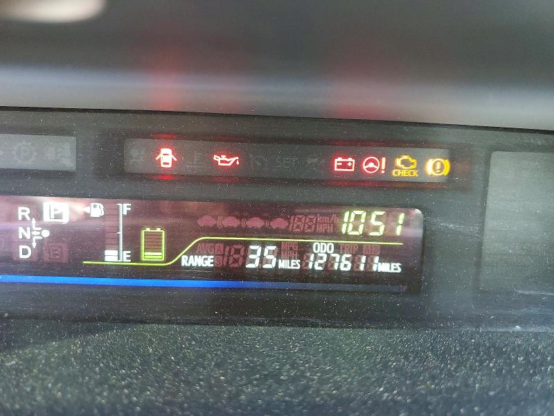 2012 Toyota Prius VIN JTDZN3EU8C3128432 COPART salvage auction — FRONT END, Salvage Title, sold $2,800 on 2026-07-17 (photo 9)