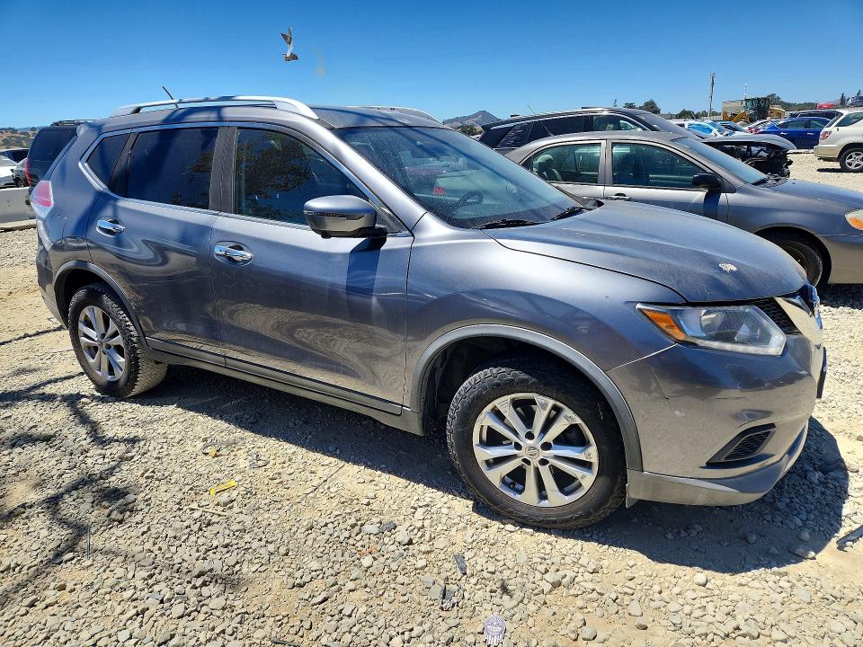 2016 Nissan Rogue VIN KNMAT2MT3GP707753 COPART salvage auction — FRONT END, Ca - Salvage Certificate, sold $1,250 on 2026-07-14 (photo 4)
