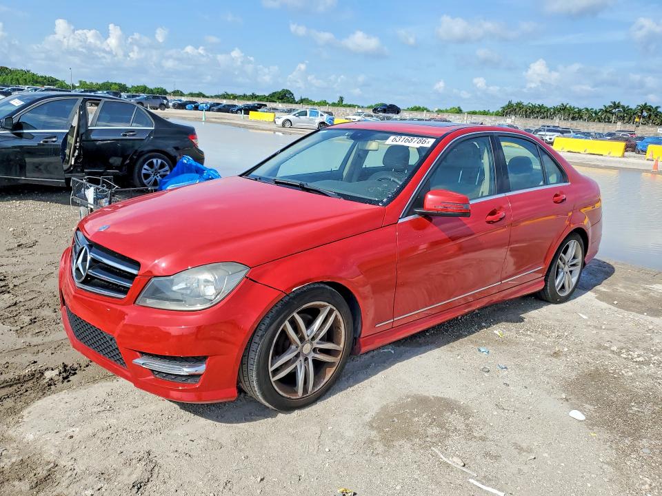 2014 Mercedes-benz C-klasse VIN WDDGF4HB6ER307790 COPART salvage auction — MINOR DENT/SCRATCHES, Fl - Certificate Of Title (P), sold $1,800 on 2026-08-12 (photo 1)