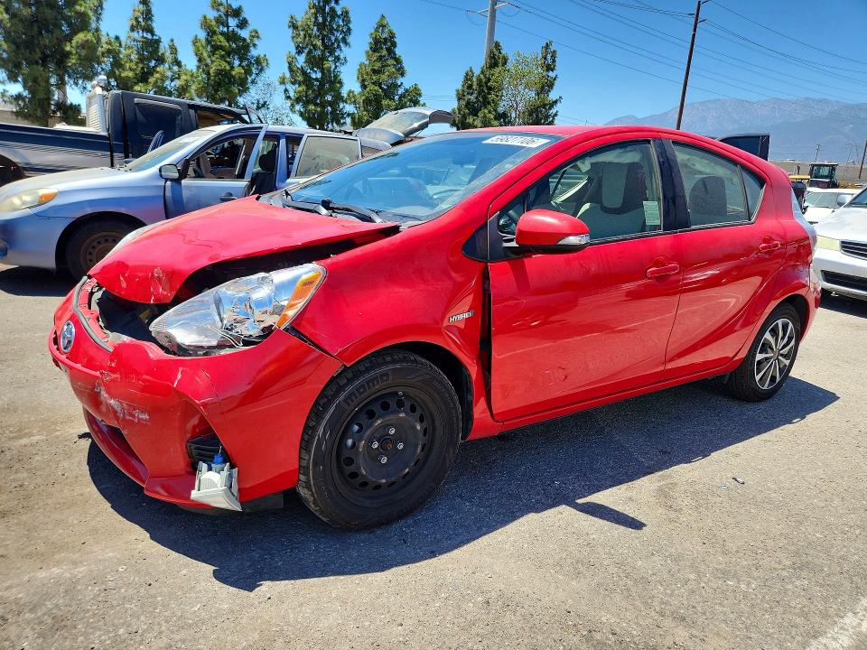 2014 Toyota Prius VIN JTDKDTB37E1076516 COPART salvage auction — FRONT END, Ca - Salvage Certificate, sold $325 on 2026-07-28 (photo 1)