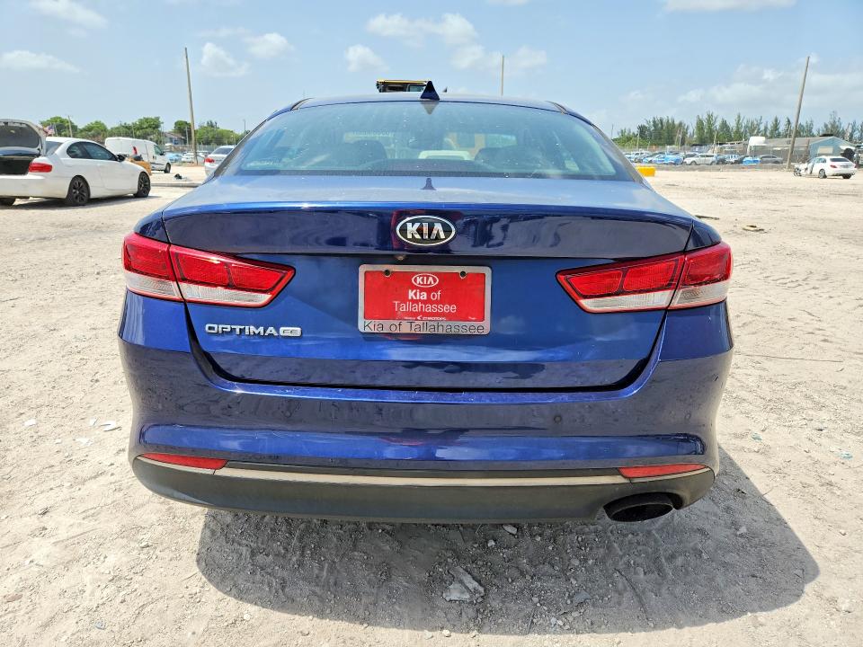 2018 Kia Optima VIN 5XXGT4L33JG200177 COPART salvage auction — MINOR DENT/SCRATCHES, Fl - Certificate Of Title, sold $1,600 on 2026-07-21 (photo 6)