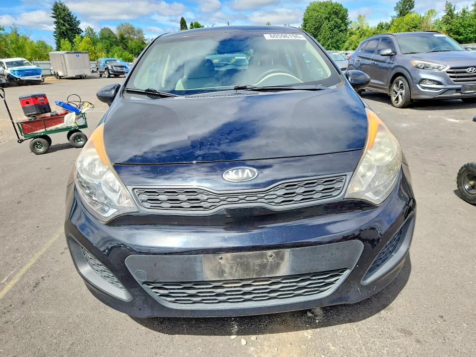2013 Kia Rio VIN KNADM5A33D6157033 COPART salvage auction — REAR END, Or - Non Public Clean Title, sold $275 on 2026-07-17 (photo 5)