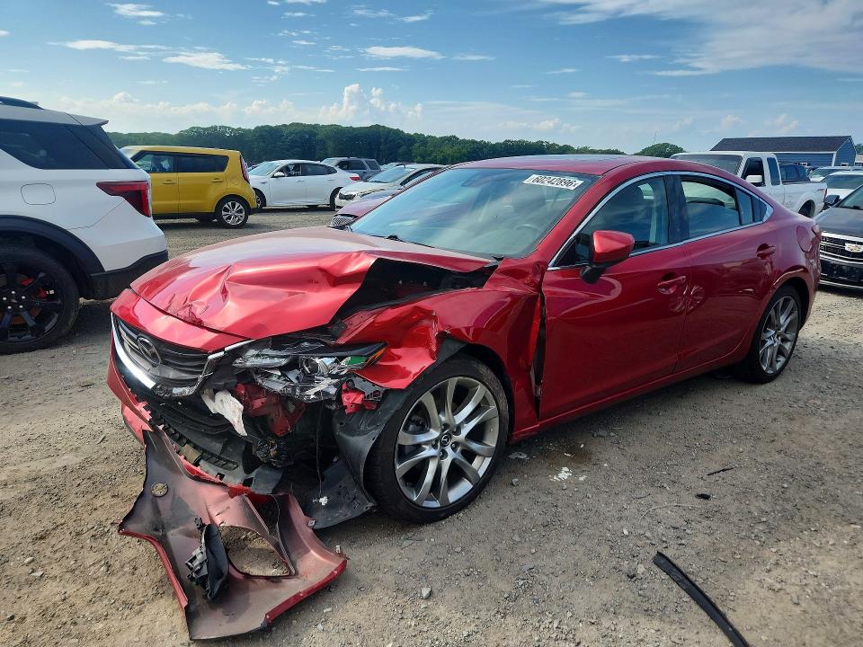 2014 Mazda 6 VIN JM1GJ1W61E1162394 COPART salvage auction — FRONT END, Ma - Cert Of Title-Reconstrctd Coll, sold $125 on 2026-07-29 (photo 1)