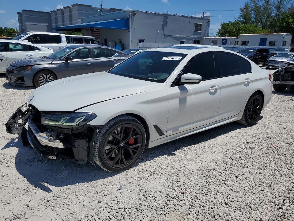 2022 BMW 5er VIN WBA53BJ04NWX54446 COPART salvage auction — FRONT END, Fl - Cert Of Title Slvg Rebuildable, sold $23,600 on 2026-08-18 (photo 1)