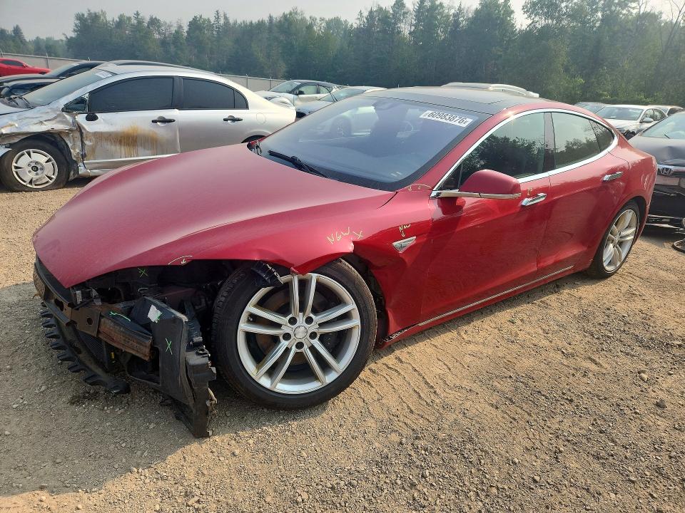 2016 Tesla Model s VIN 5YJSA1E29GF152795 COPART salvage auction — FRONT END, On - Permit Salvage, sold $1,500 on 2026-07-23 (photo 1)
