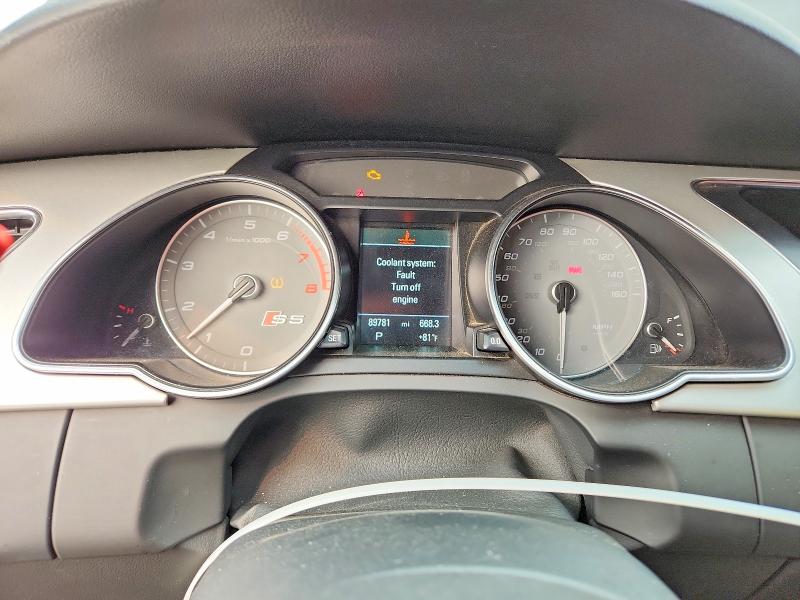 2015 Audi S5 VIN WAUCGAFH6FN009242 COPART salvage auction — MECHANICAL, PA - CERT OF TITLE (P), sold $9,300 on 2026-07-24 (photo 9)
