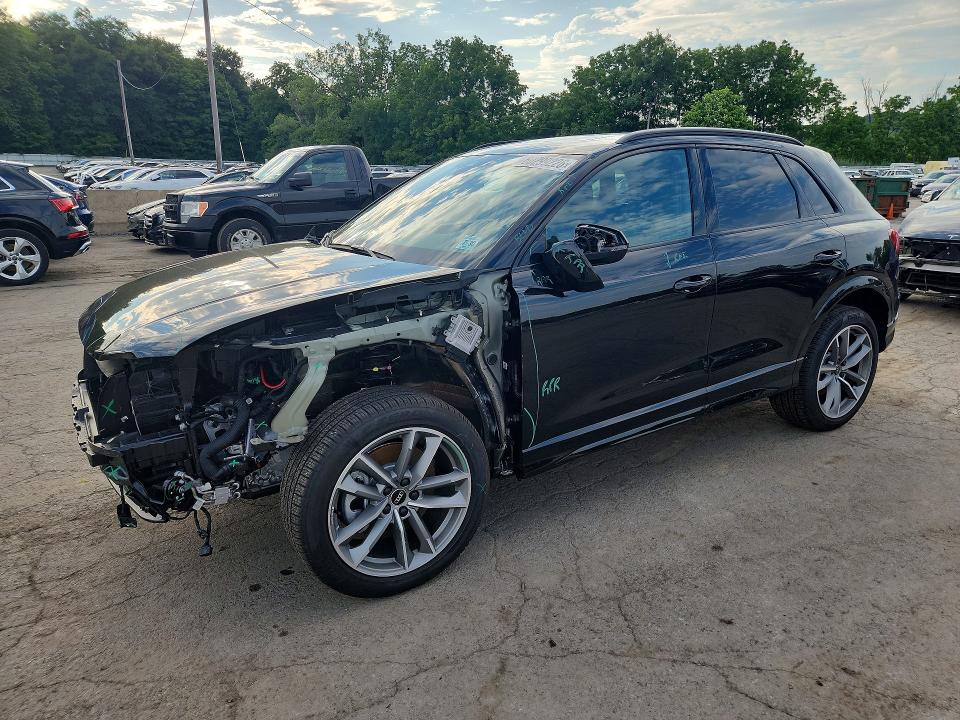 2025 Audi Q3 VIN WA1DECF36S1054738 COPART salvage auction — FRONT END, Ny - Mv-907A Salvage Certificate, sold $350 on 2026-07-23 (photo 1)