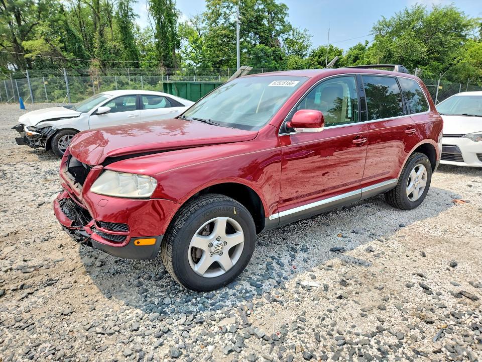 2004 Volkswagen Touareg VIN WVGBC67L04D022738 COPART salvage auction — FRONT END, Md - Cert Of Salvage < 75% Damage, sold $375 on 2026-08-13 (photo 1)