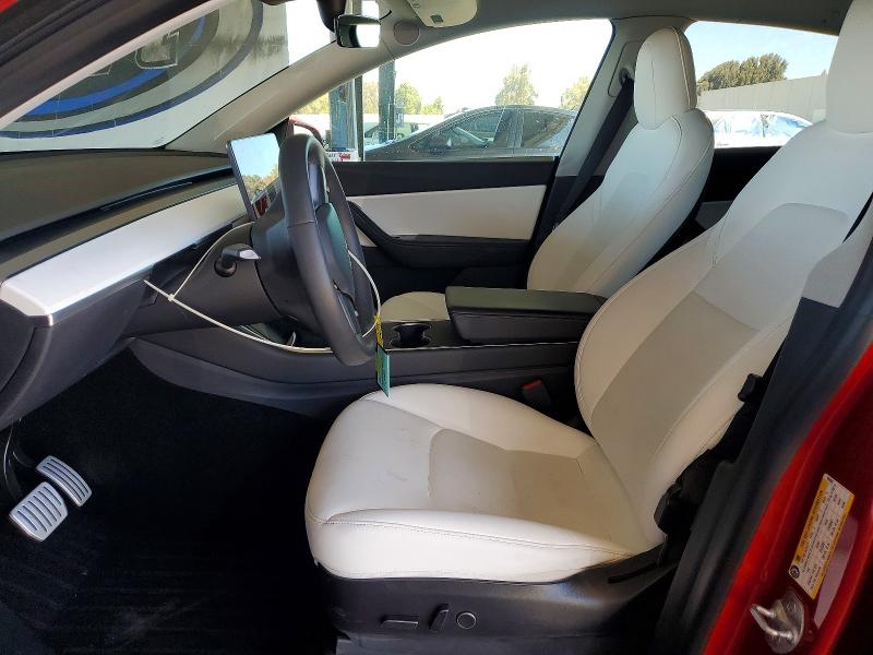 2021 Tesla Model y VIN 5YJYGDEF7MF095893 COPART salvage auction — FRONT END, Ca - Salvage Certificate, sold $5,800 on 2026-07-23 (photo 7)