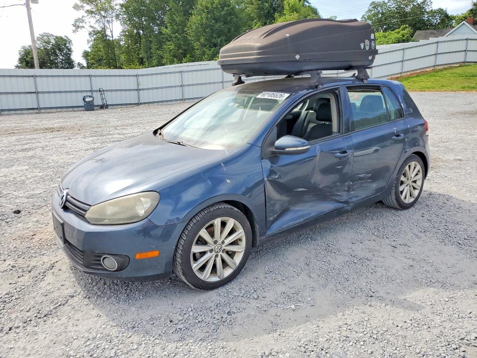 2013 Volkswagen Golf VIN WVWDM7AJ7DW020982 COPART salvage auction — SIDE, Nc - Salvage Certificate Of Title, sold $850 on 2026-08-12 (photo 1)